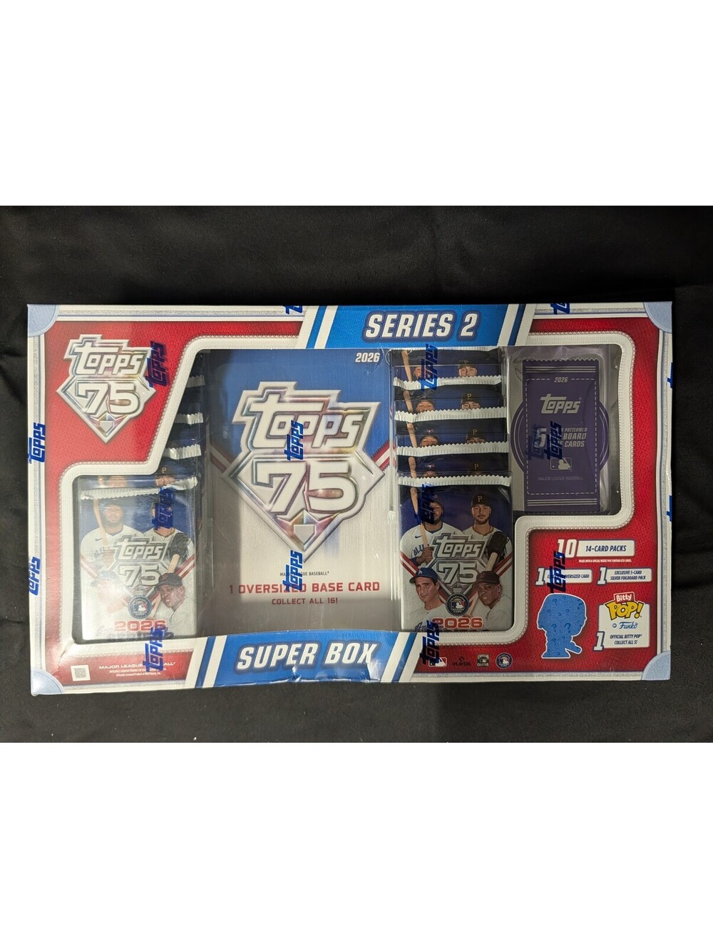 Topps 2026 Series 2 Baseball Trading Cards Super Box - Includes 14-Card Packs &